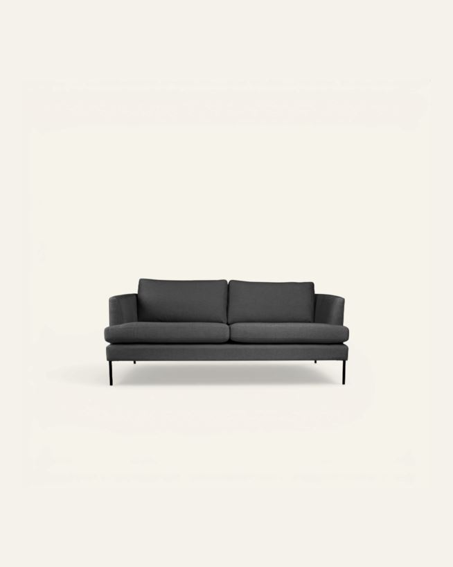 3-sits soffa grå - 189x94x80 cm grå - 1