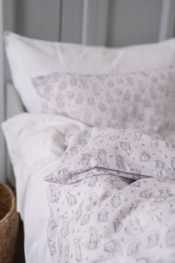 Påslakanset i flanell blå - 2