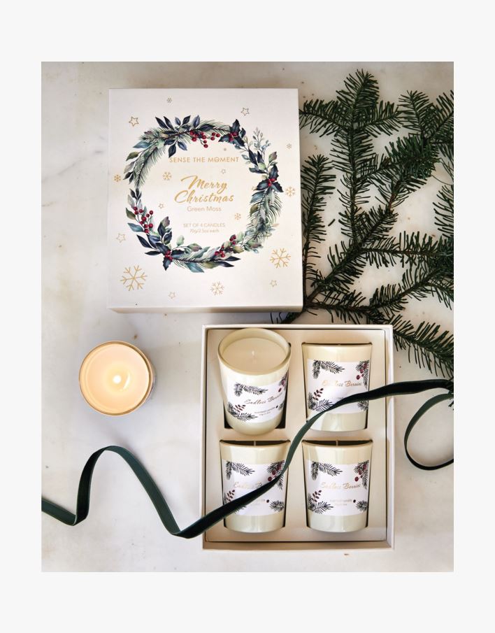 Sense White Winter 4pk doftljus offwhite - 70 g offwhite - 1