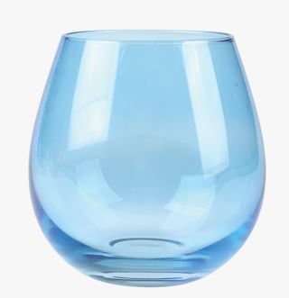 Ball glas blå