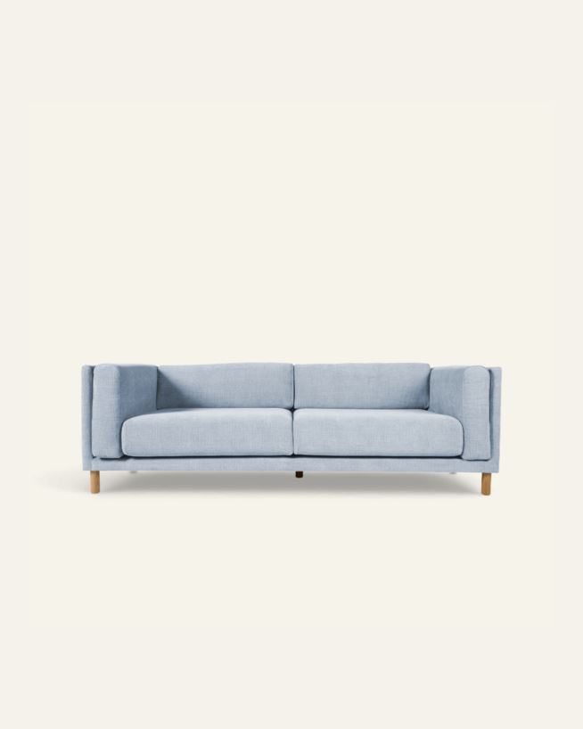 3-sits soffa gråblå - 221x88x68 cm gråblå - 1