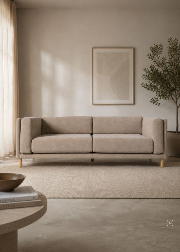 3-sits soffa taupe - 2