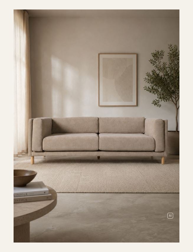 3-sits soffa taupe - 2