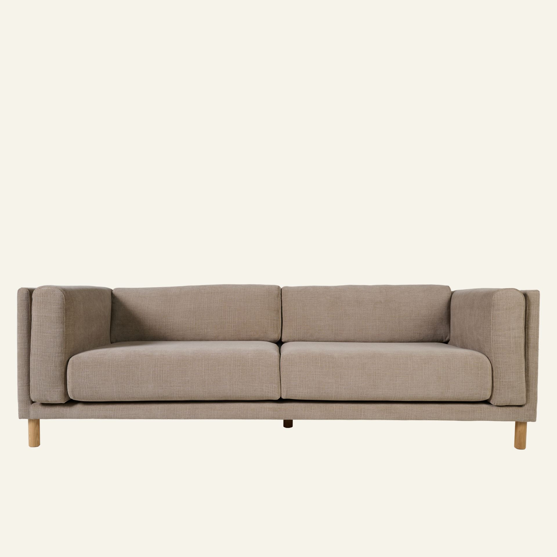 3-sits soffa taupe - 221x88x68 cm taupe - 1