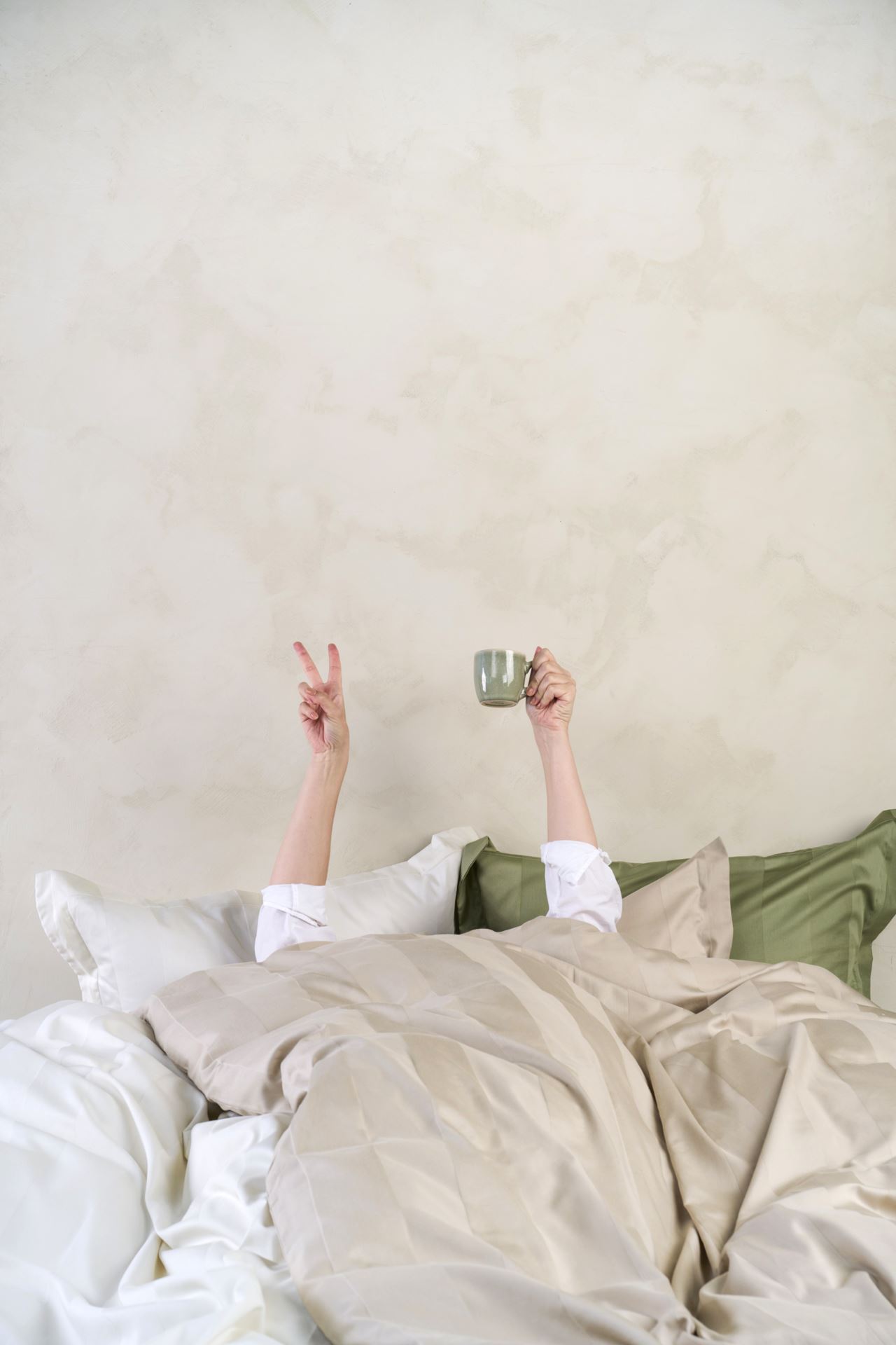 Påslakanset i satin ljusbeige - 4