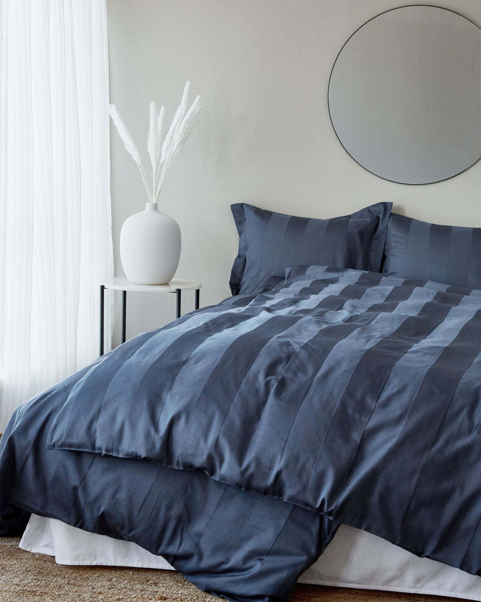 Påslakanset i satin blå - 2