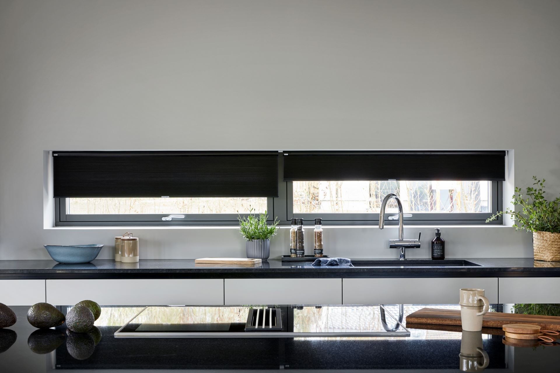 Premium dubbel plisségardin trådlös 45mm multi - 3