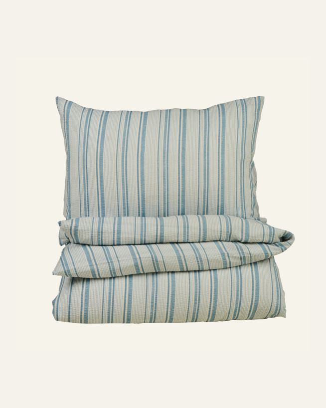Påslakanset i bäckebölja blå - 150x210 cm/50x60 cm blå - 1