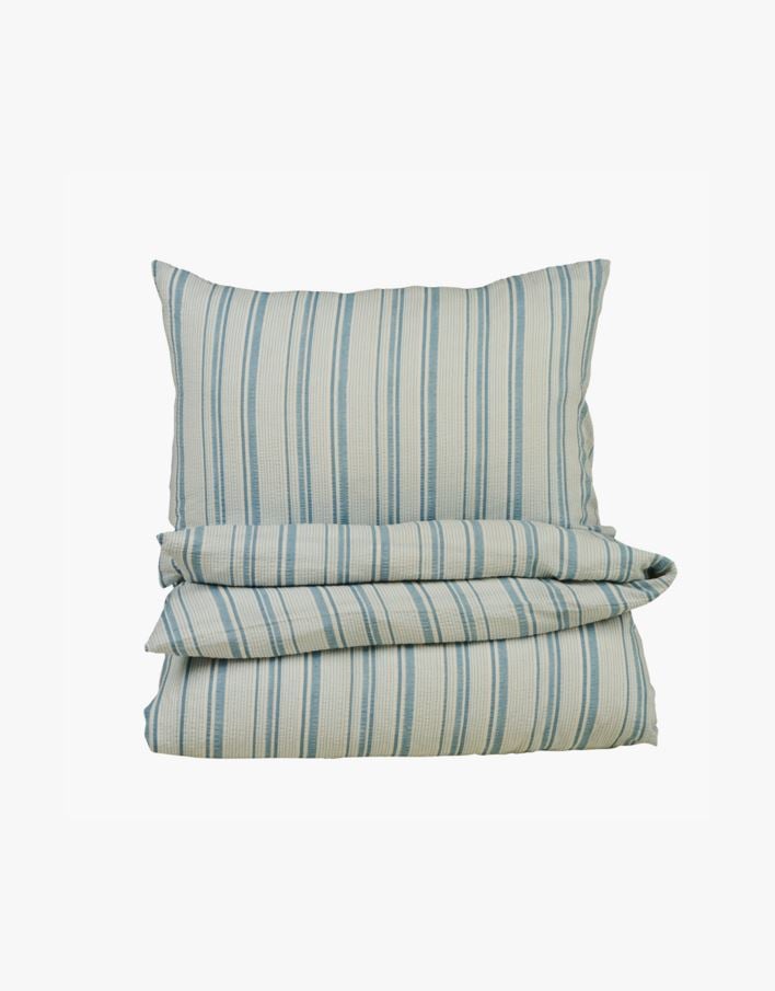 Påslakanset i bäckebölja blå - 150x210 cm blå - 1