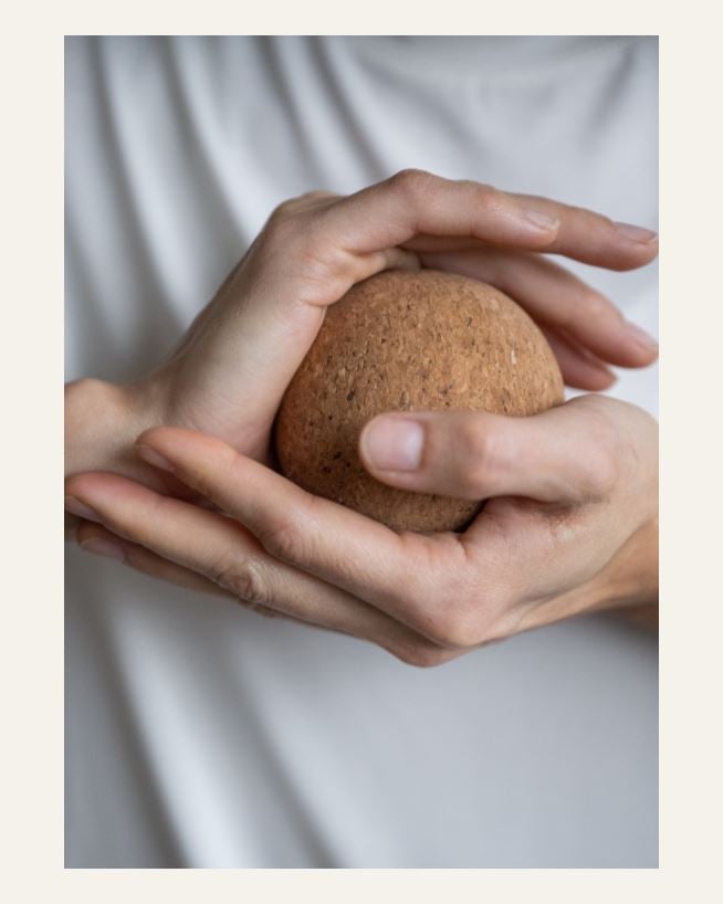 Enkel massageboll natur - ø8 cm natur - 1