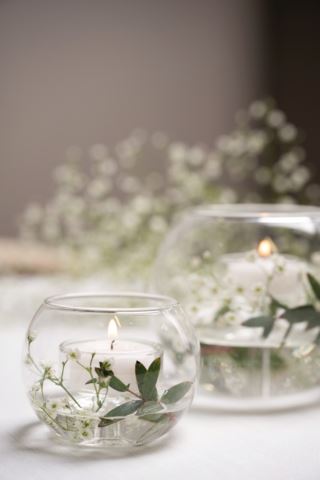 Hemtex | Simply Round Värmeljushållare Transparent - 12x12x10 Cm