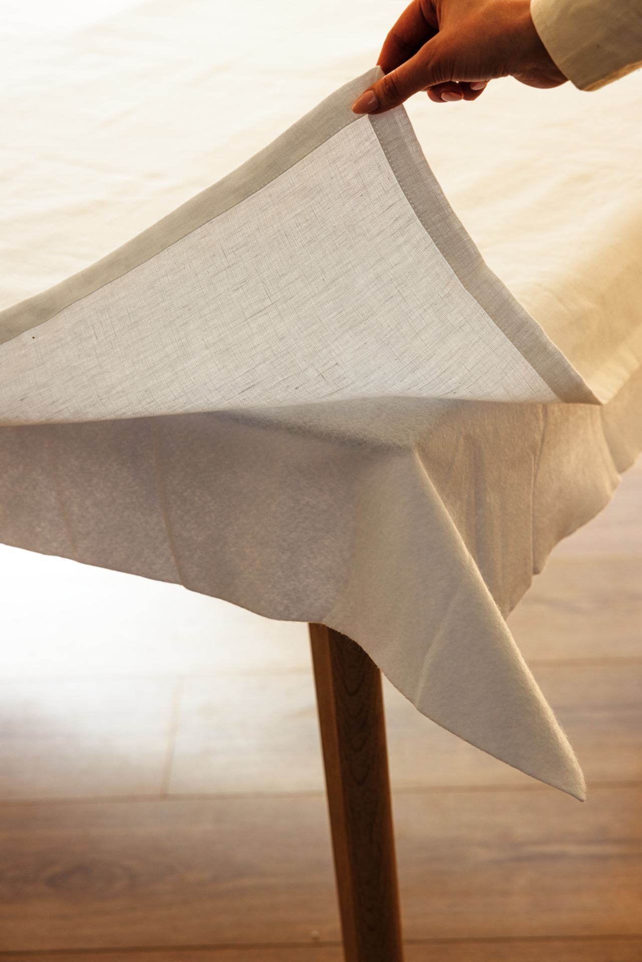 Bordsfilt vit - 130x330 cm vit - 1