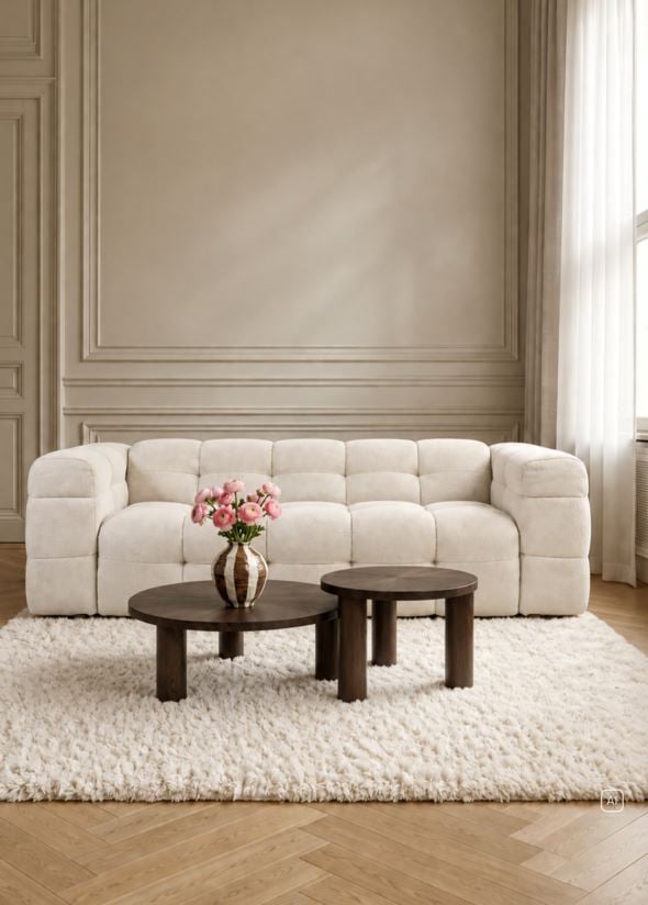 3-sits soffa ljusbeige - 2