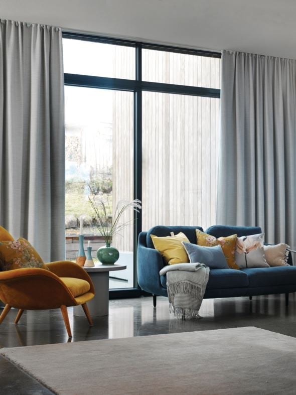 Ljusdämpande gardin ljusgrå - 2