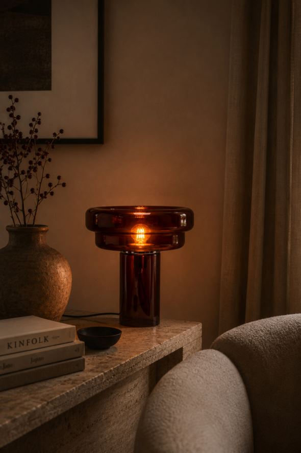 Bordslampa mörkröd - 3
