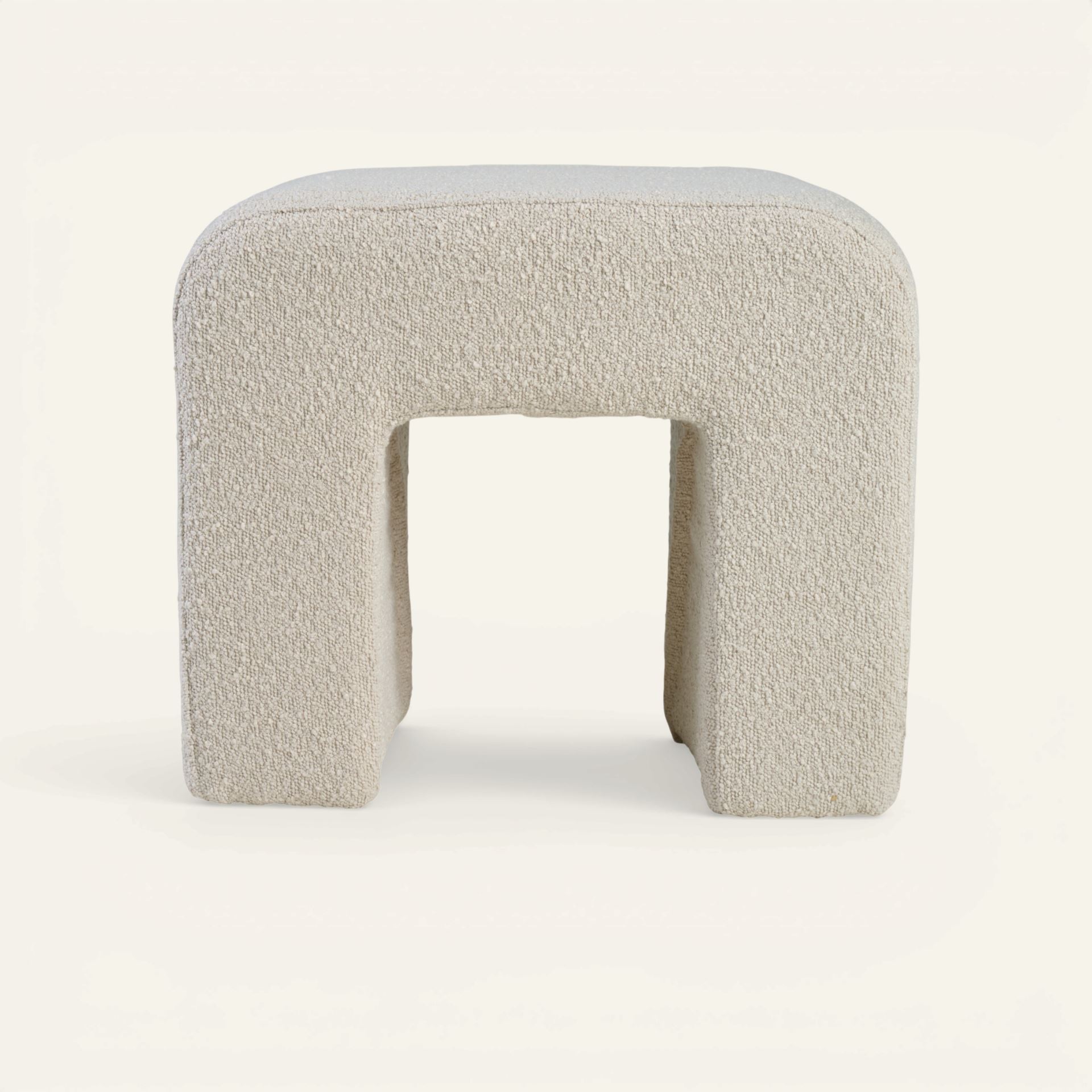 Puff ljusbeige - 40x50x43 cm ljusbeige - 1