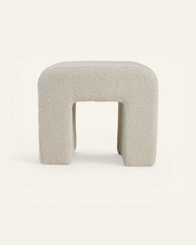 Puff ljusbeige - 40x50x43 cm ljusbeige - 1