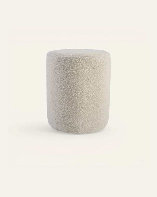 Puff ljusbeige - 34x34x41 cm ø34 ljusbeige - 1