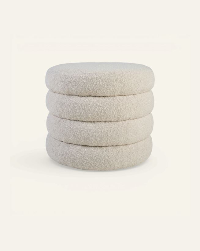 Puff ljusbeige - 50x50x43 cm ljusbeige - 1
