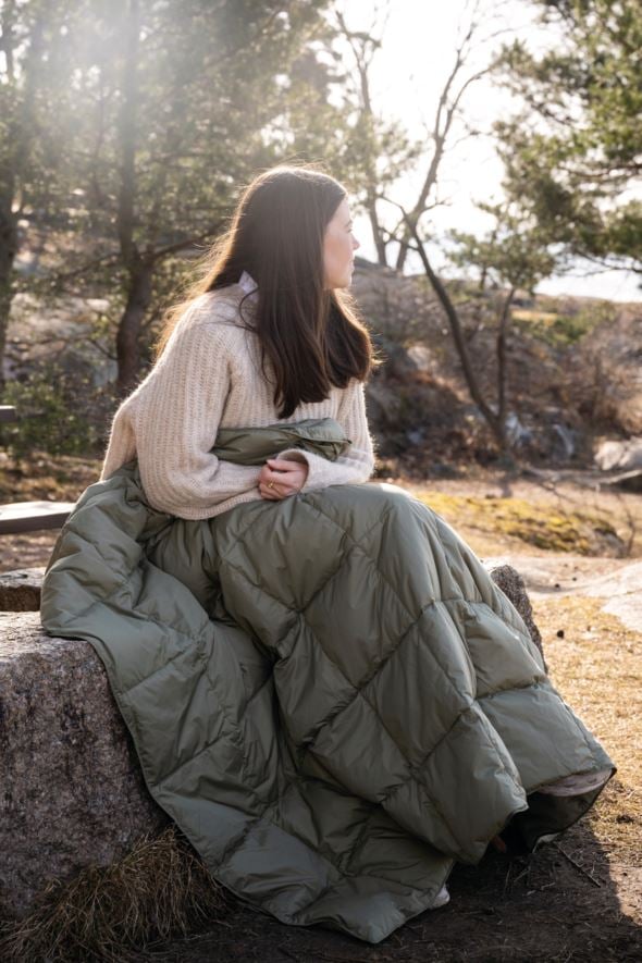 Dunpläd olivgrön - 2