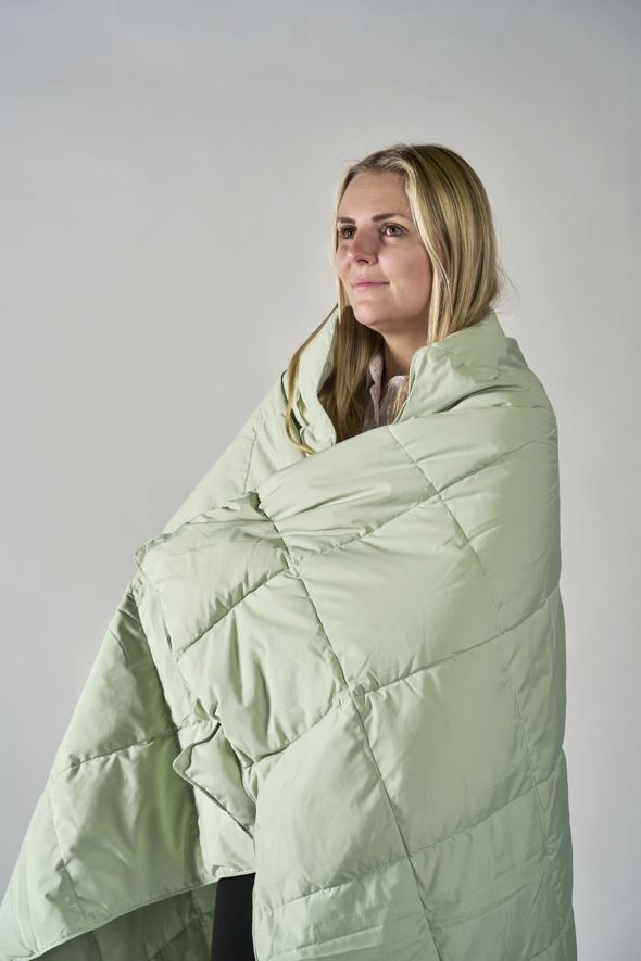 Dunpläd lindblomsgrön - 130x170 cm lindblomsgrön - 1