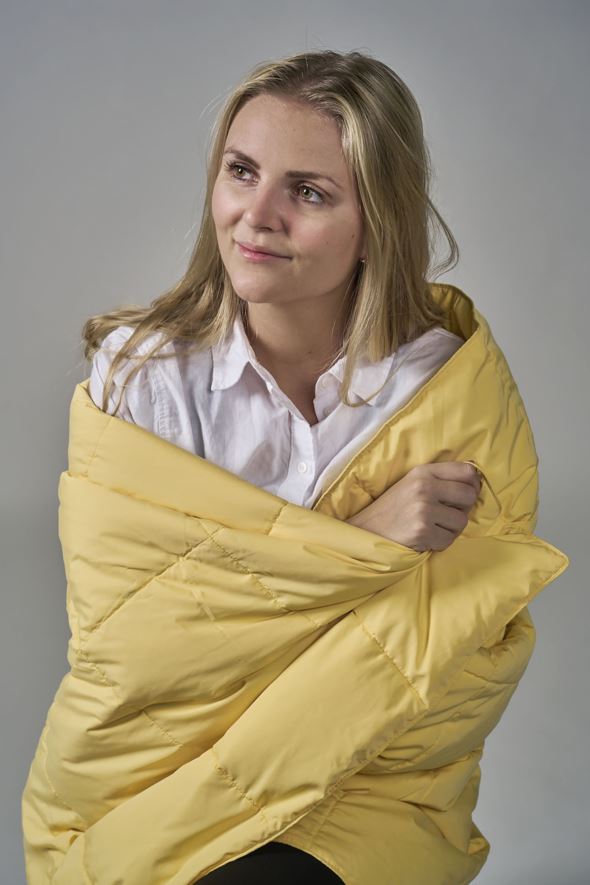 Dunpläd ljusgul - 130x170 cm ljusgul - 1