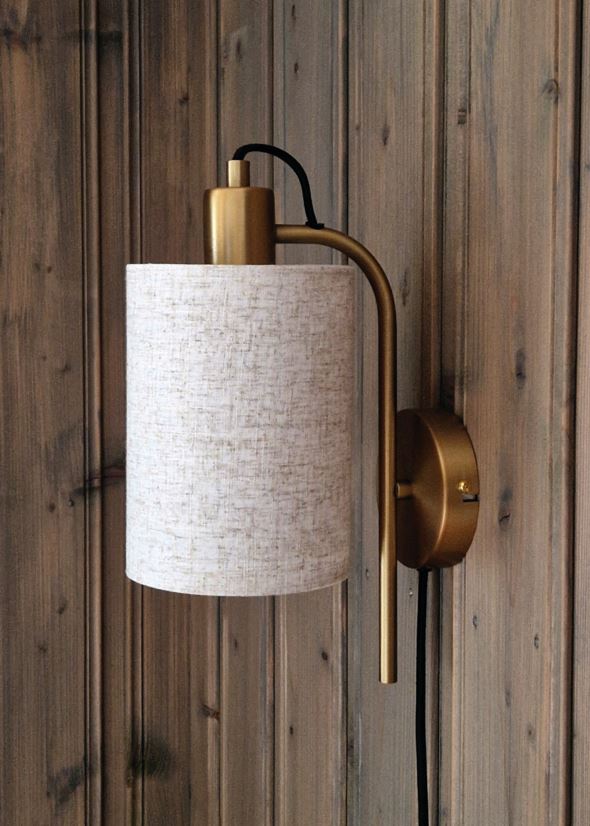 Vägglampa mässing - 2