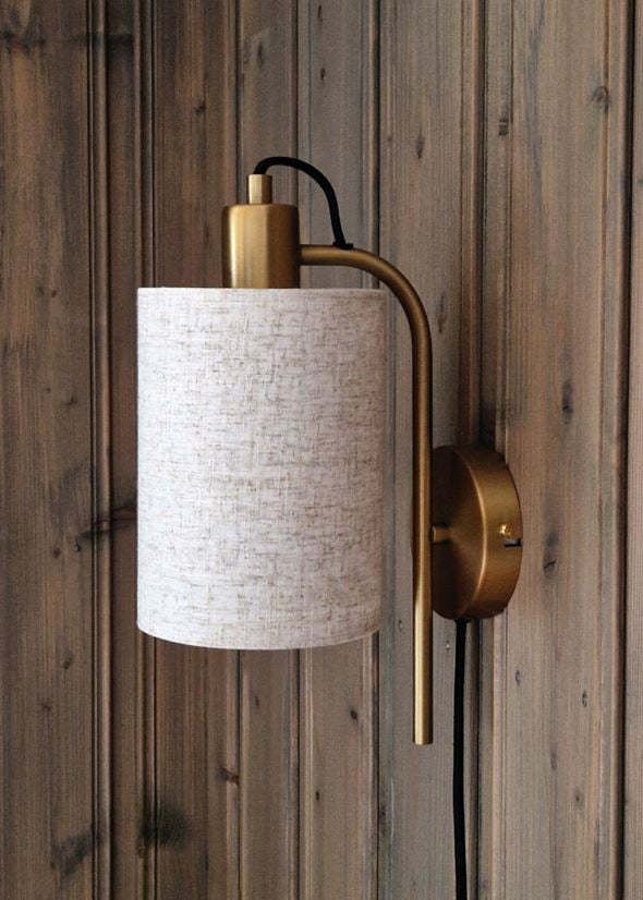 Vägglampa mässing - 2