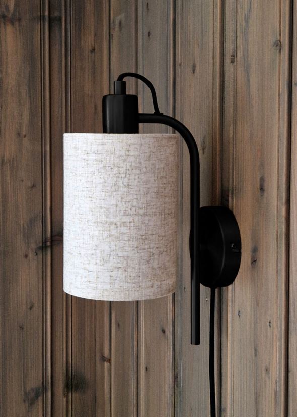 Vägglampa svart - 2