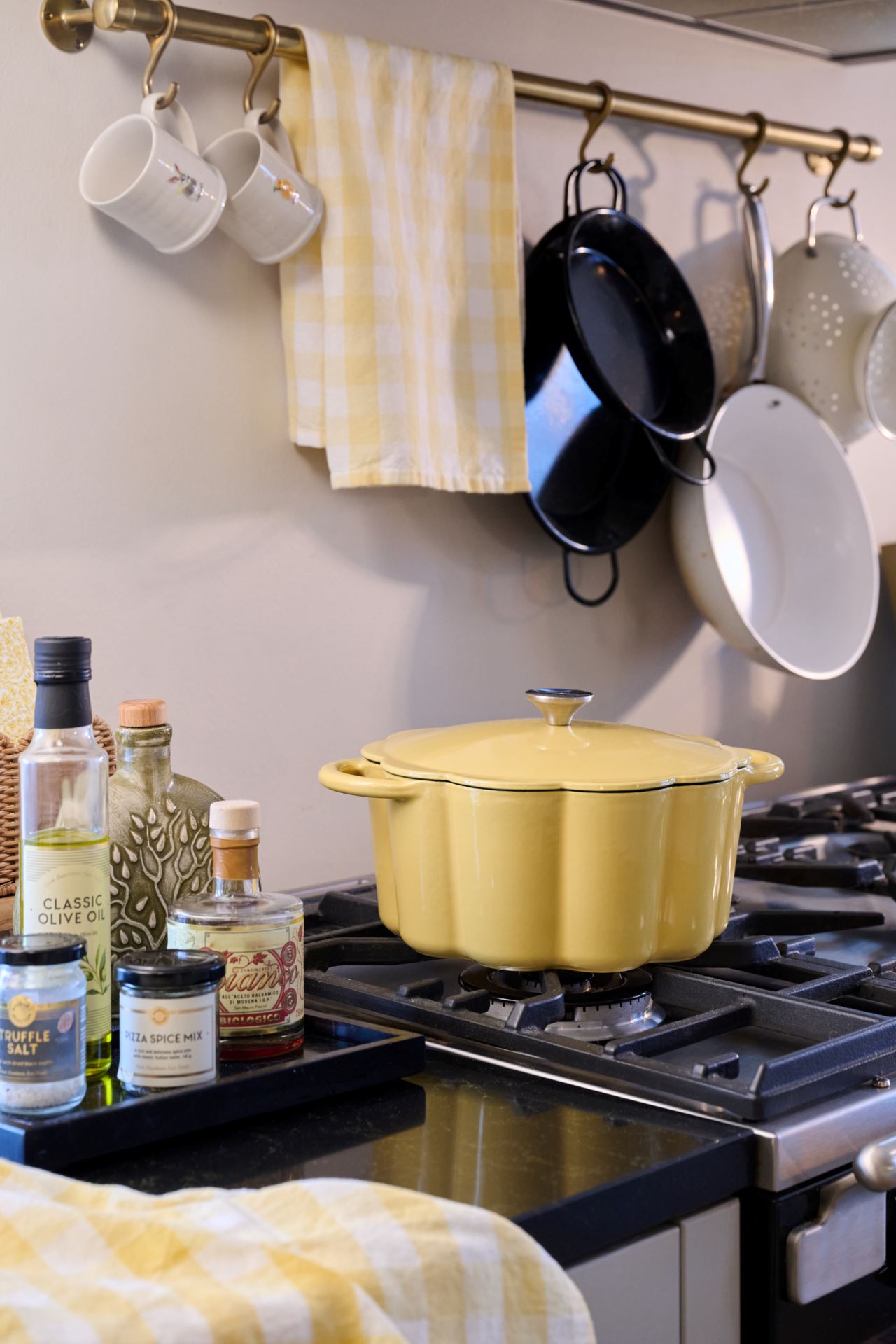 Gjutjärnsgryta rund gul - 2