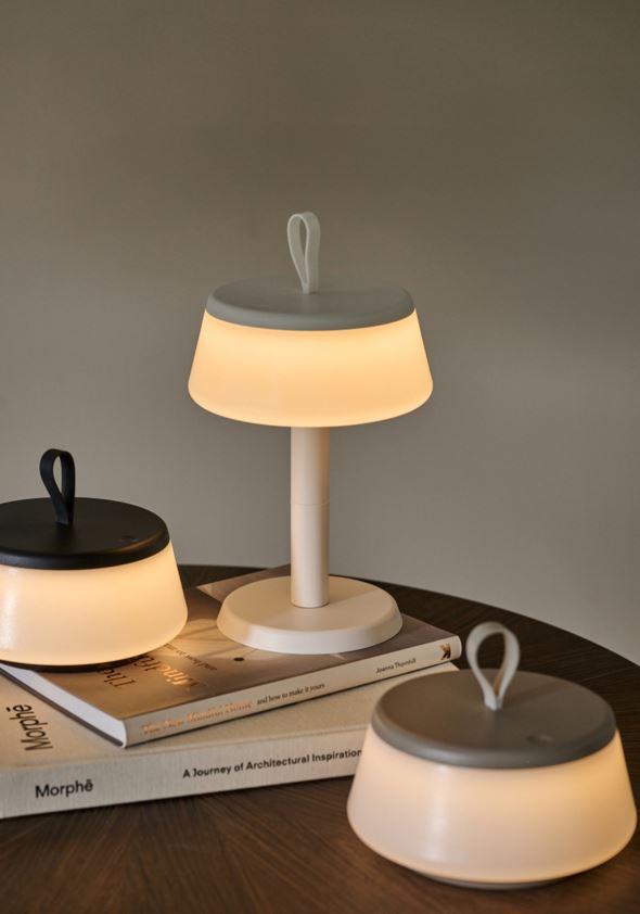 Batteridriven lampa taupe - 5