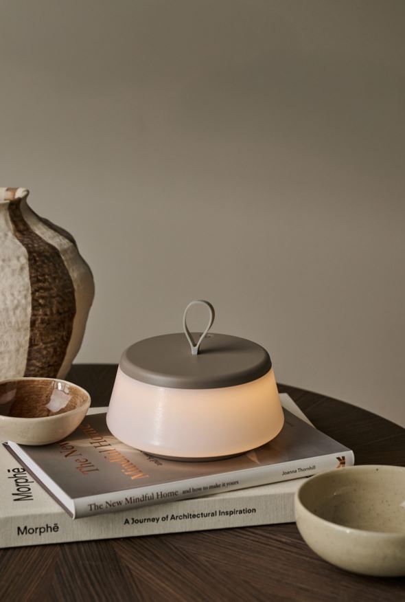 Batteridriven lampa taupe - 2