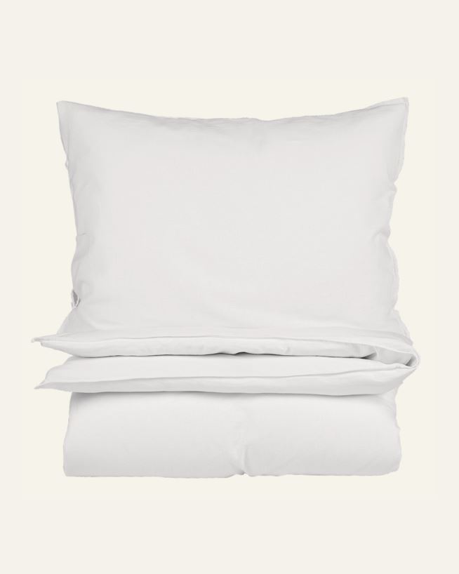 Påslakanset i linne & bomull vit - 150x210 cm vit - 1