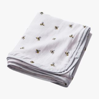 Bumble bee 110x110cm Muslin Blanket, Mul babypläd multi