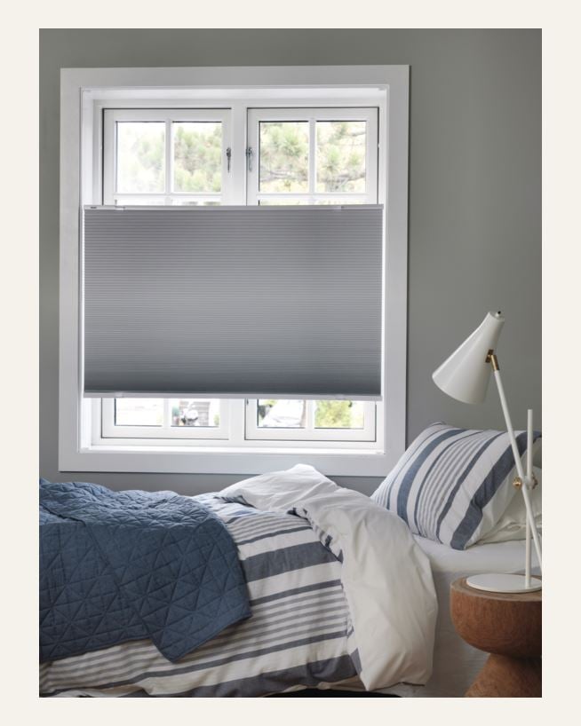 Mörkläggande dubbel plisségardin vit - 60x160 cm vit - 1