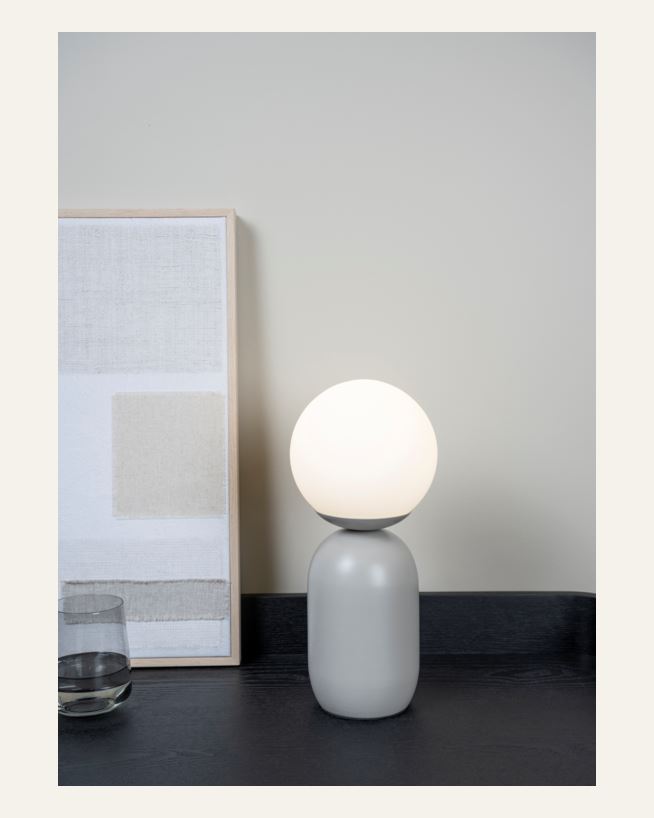 Bordslampa grå - 15x15x34,5 cm grå - 1