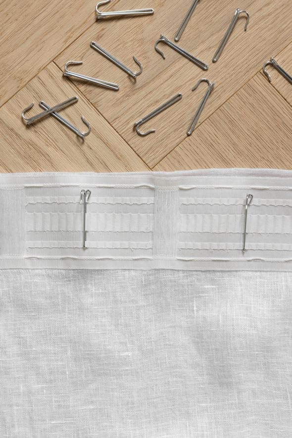 Gardinkrokar, höga stål - 4