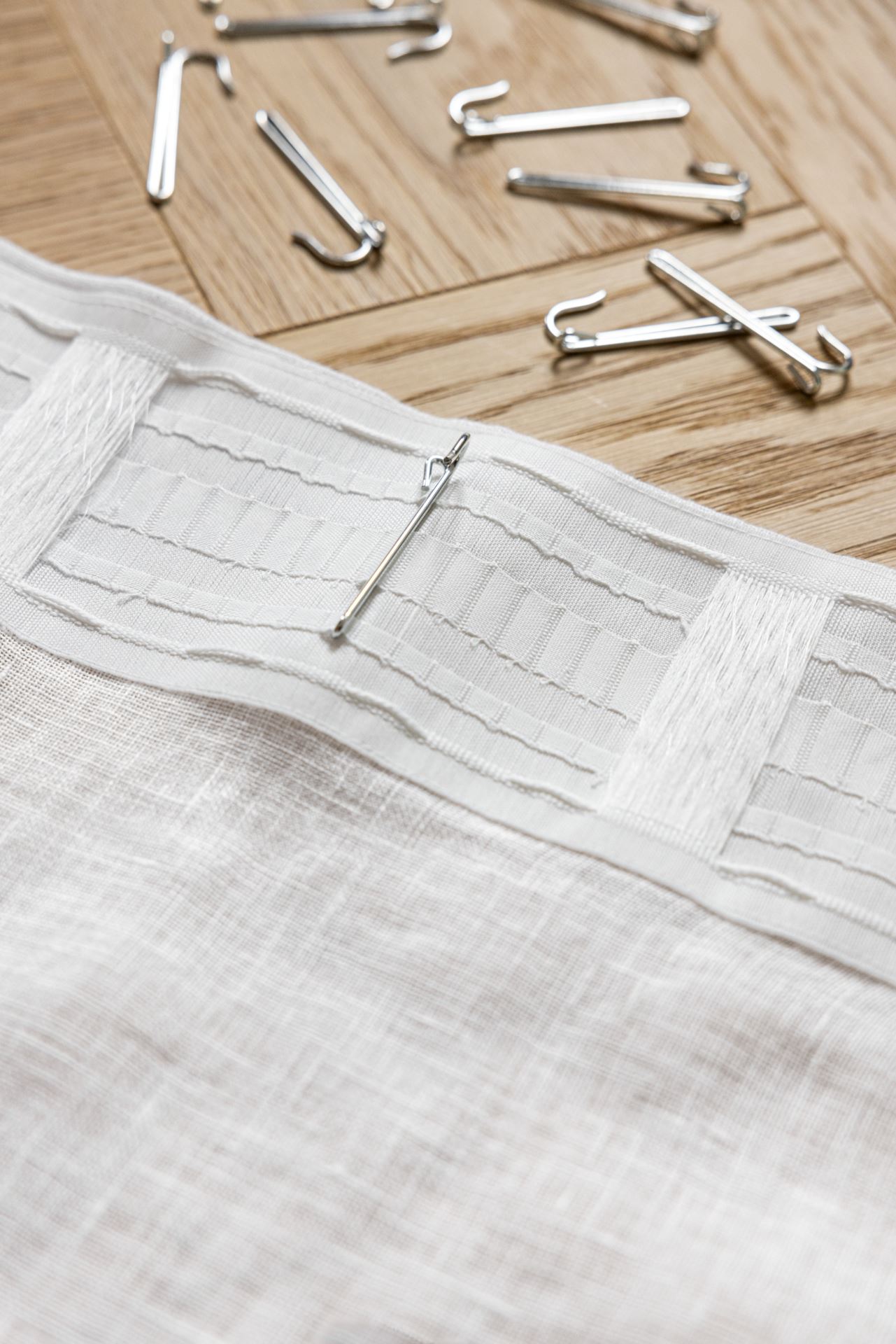 Gardinkrokar, höga stål - 9