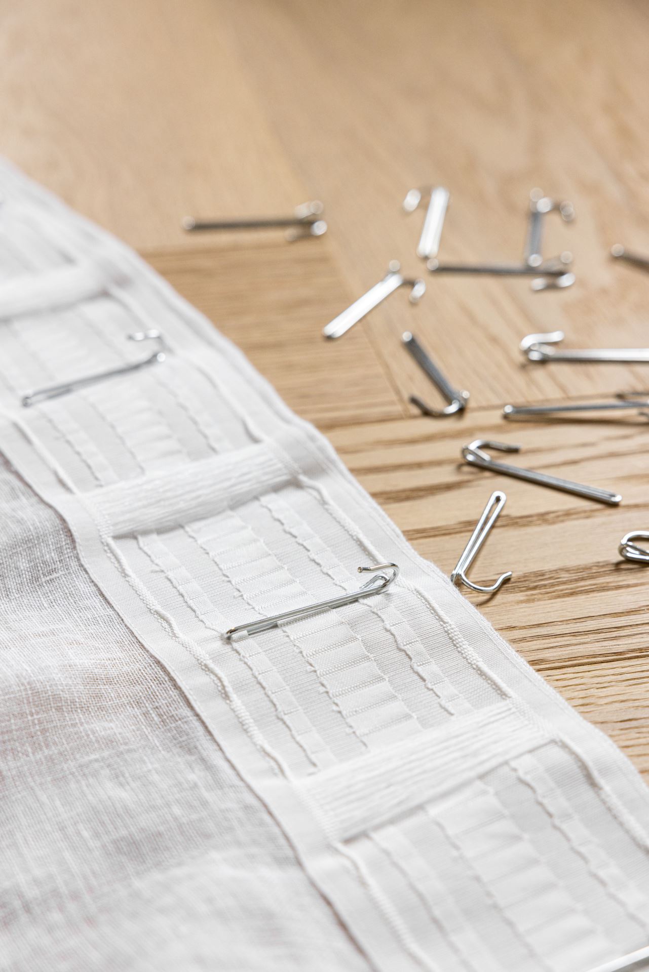 Gardinkrokar, höga stål - 8