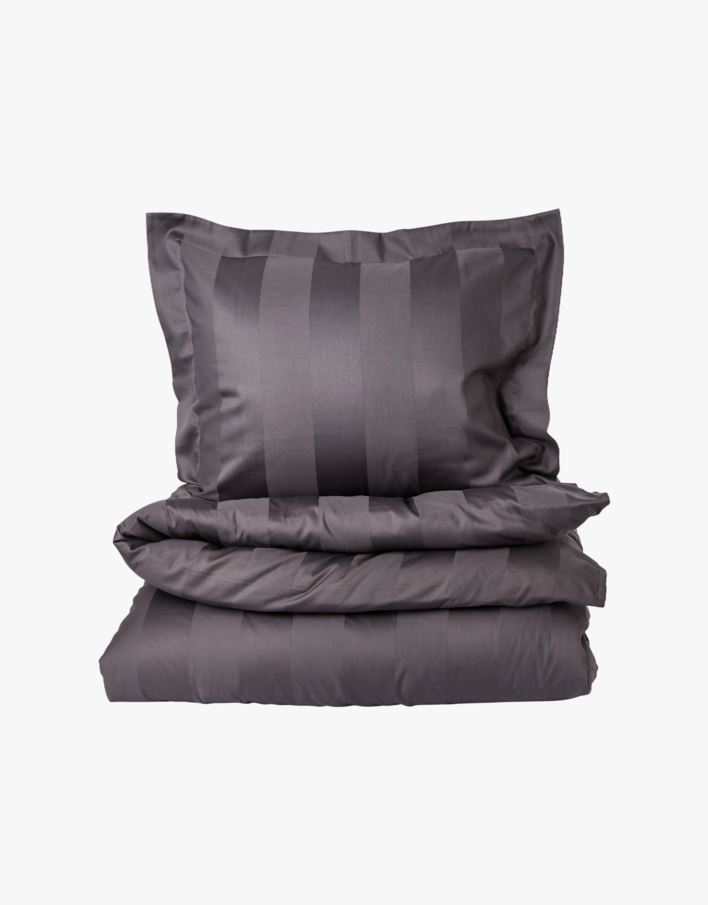 Påslakanset i satin grå - 150x210 cm grå - 1