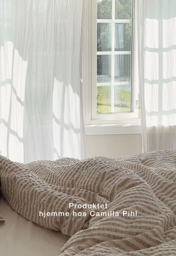 Extra bred linnegardin vit - 240x300 cm vit - 1