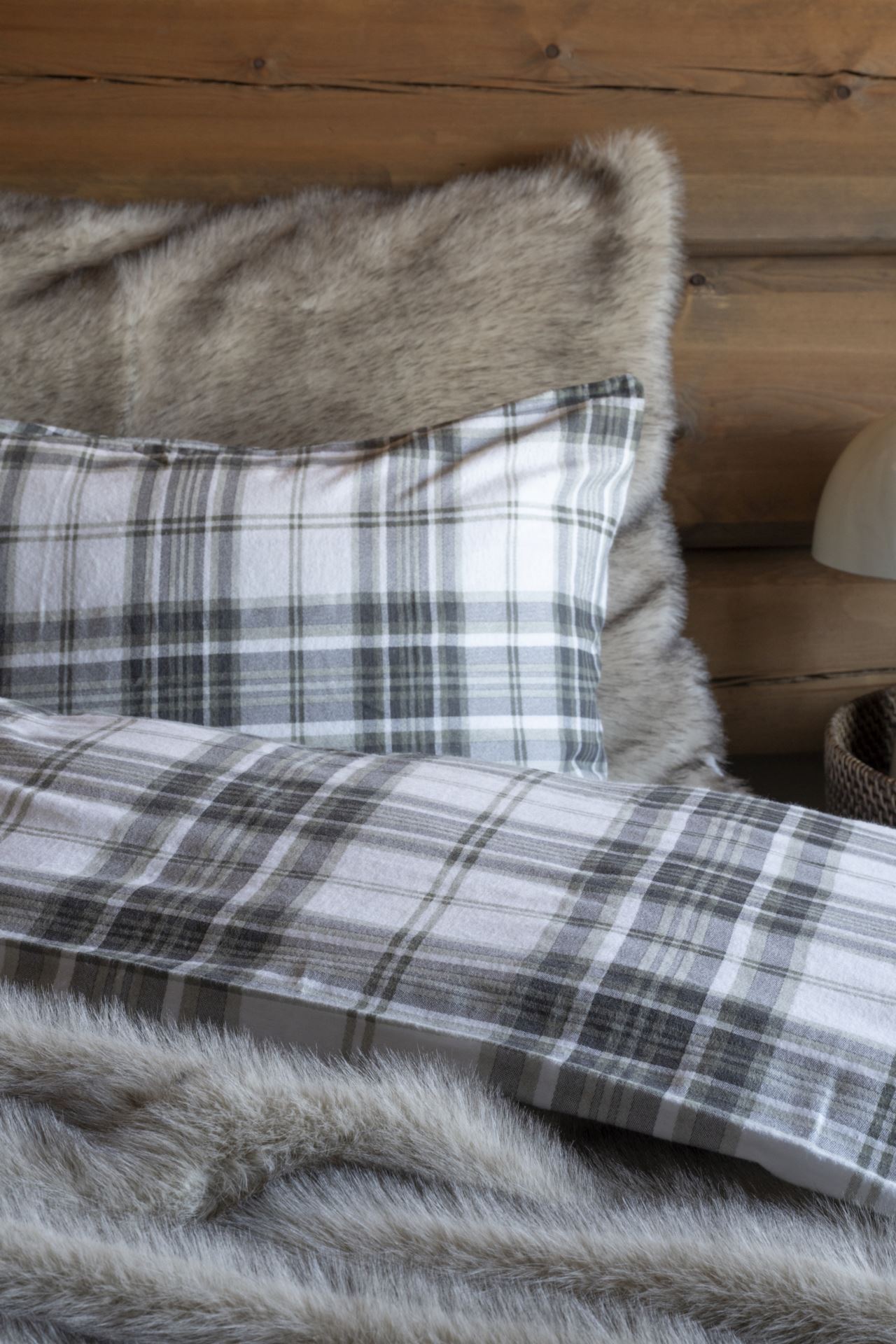 Påslakanset i flanell olivgrön - 4