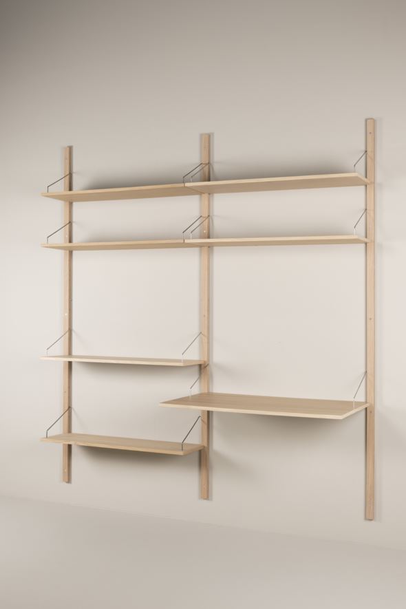 Hyllsystem skrivbordsskiva natur - 3