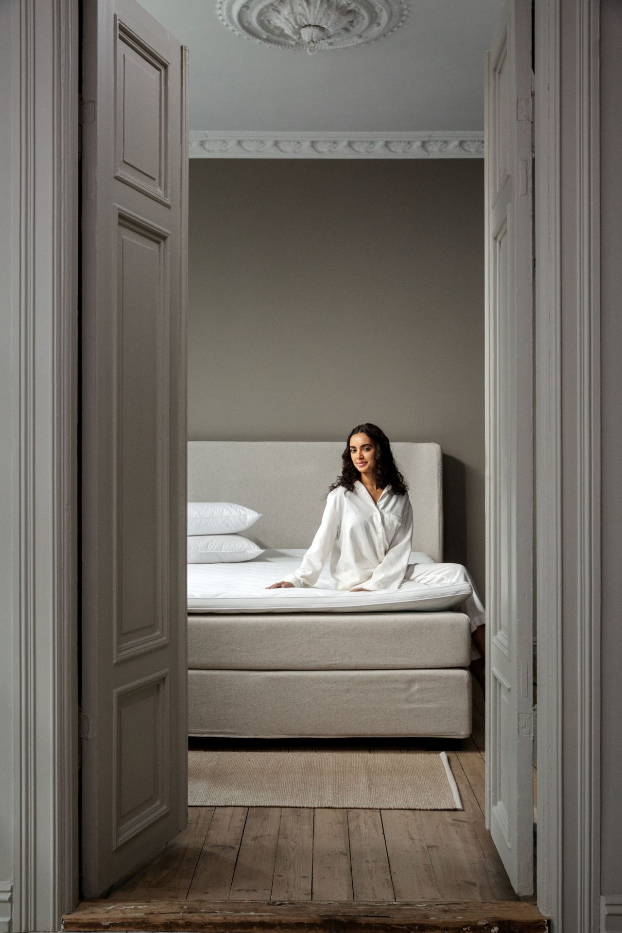 Kontinentalsäng fast komfort natur - 2