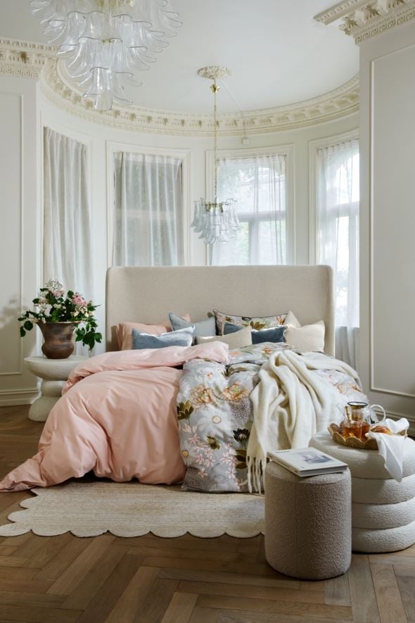 Påslakanset i satin puderrosa - 3