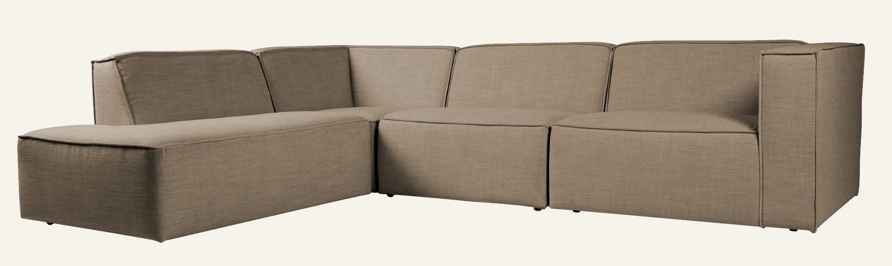 Modulsoffa 4 delar öppen ände vänster taupe - 2