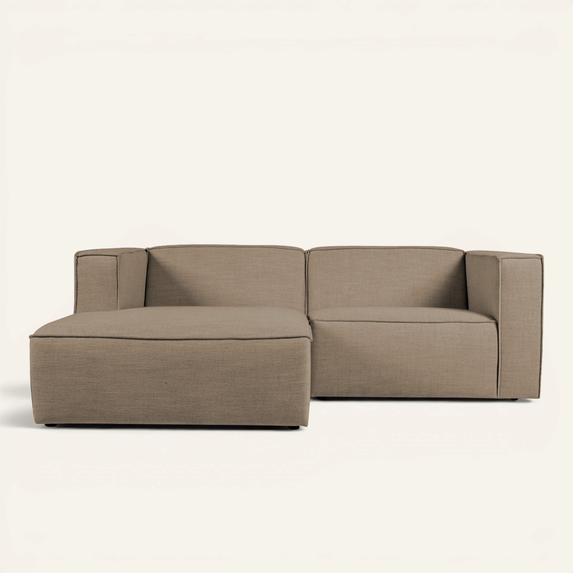 3-sits modulsoffa med schäslong taupe - 2