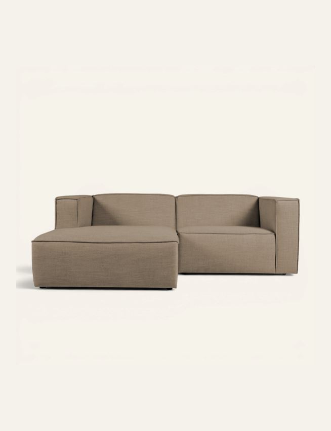 3-sits modulsoffa med schäslong taupe - 2