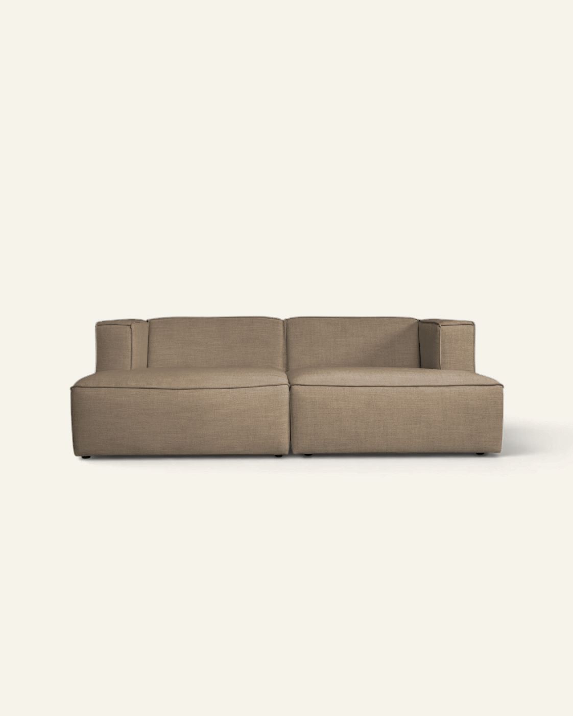 3-sits modulsoffa med schäslong taupe - 228x154x73 cm taupe - 1