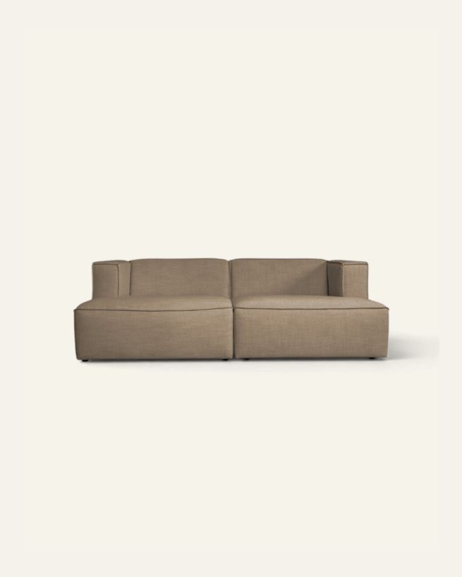 3-sits modulsoffa med schäslong taupe - 228x154x73 cm taupe - 1